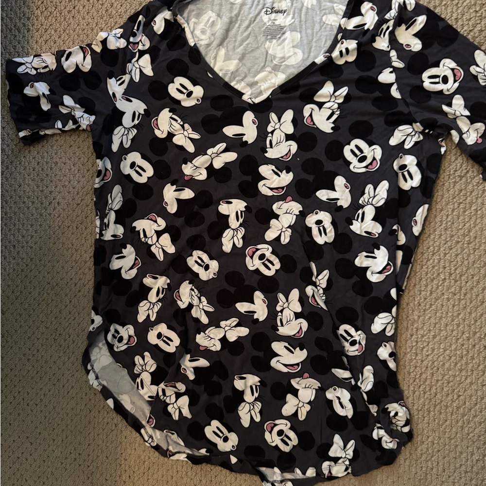 Torrid Black and White Mickey Mouse Top